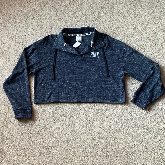 Vs Pink Crop Collar Top - Picture 4 of 7